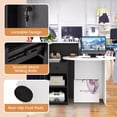 thumbnail image 3 of Harmijoy Front Reception Counter Desk Checkout Office Desk w/Open Shelf & Lockable Drawer, 3 of 7