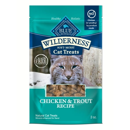 Blue Buffalo Wilderness Soft Cat Treats, Chicken & Trout Recipe, 2-oz. Bag