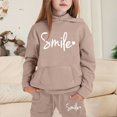 thumbnail image 2 of Girls Outfit Sets Toddler Boy Girl Long Sleeve Cute Print Warm Hoodie Sweatpant Kids Outfits Sweat Suit,2-13Y, 2 of 4