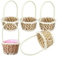 thumbnail image 4 of Milisten Woven Storage Baskets Plastic for Hotel Owners 5Pcs 4.32X4.32X5.70in, 4 of 8