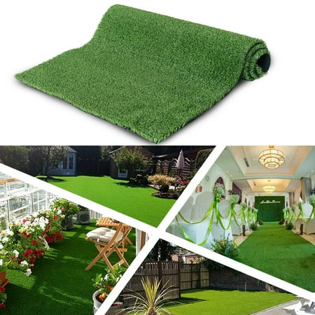 Goasis Lawn Artificial Grass Turf  0.8 Inch Pile Height Artificial Grass Rug 13 x55  for Indoor/Outdoor Garden Lawn