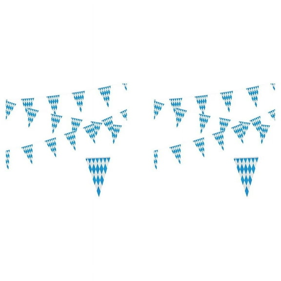 2pcs 10M Bavarian Garland Decoration Oktoberfest Decor Oktoberfest Pennant Bavarian Banner