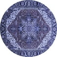 thumbnail image 1 of Ahgly Company Machine Washable Indoor Round Persian Blue Traditional Area Rugs, 7' Round, 1 of 4