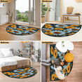 thumbnail image 7 of CURLYOOT Sunflower Daisy Half Round Door Mat 24'' x 36'', Indoor Outdoor Entrance Rug, Semi Circular Area Rug, Non Slip Washable Absorbent Doormat, Laundry Room Rug, 7 of 7