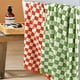 thumbnail image 3 of Paquete de 2 toallas de baño Jacquotha Checkered, 140 x 70 cm, naranja y verde, 3 of 7