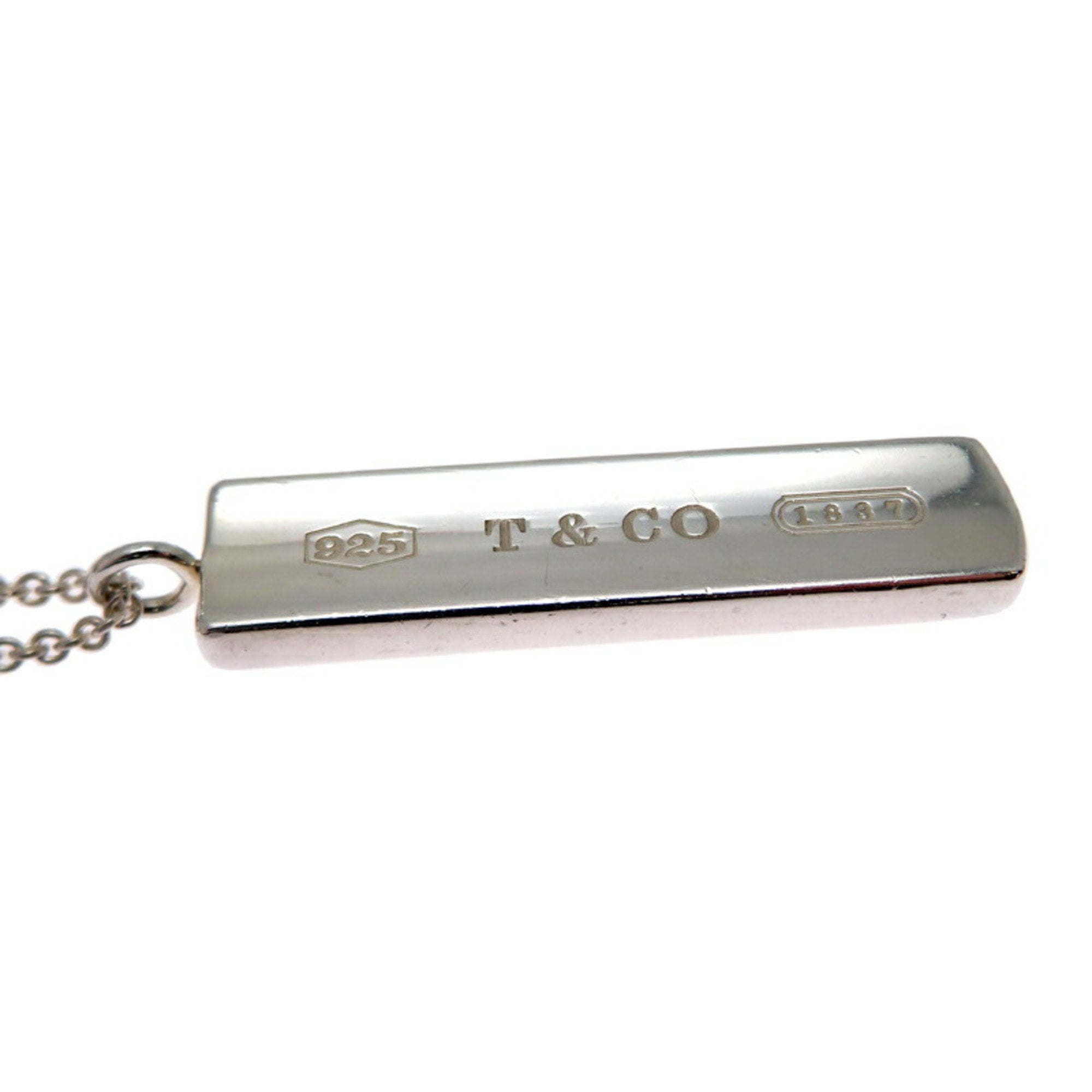 TIFFANY＆Co ナロー ネックレスSV925 メンズnecklace Pre-Owned Tiffany SV925 1837 Women's and Men's Necklace Silver 925