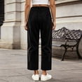 thumbnail image 5 of GEWSEY Womens Corduroy Pants High Waisted - Wide Leg Pant Casual Loose Trousers with Pocket Fall Winter Outfits (Black, XXL), 5 of 6