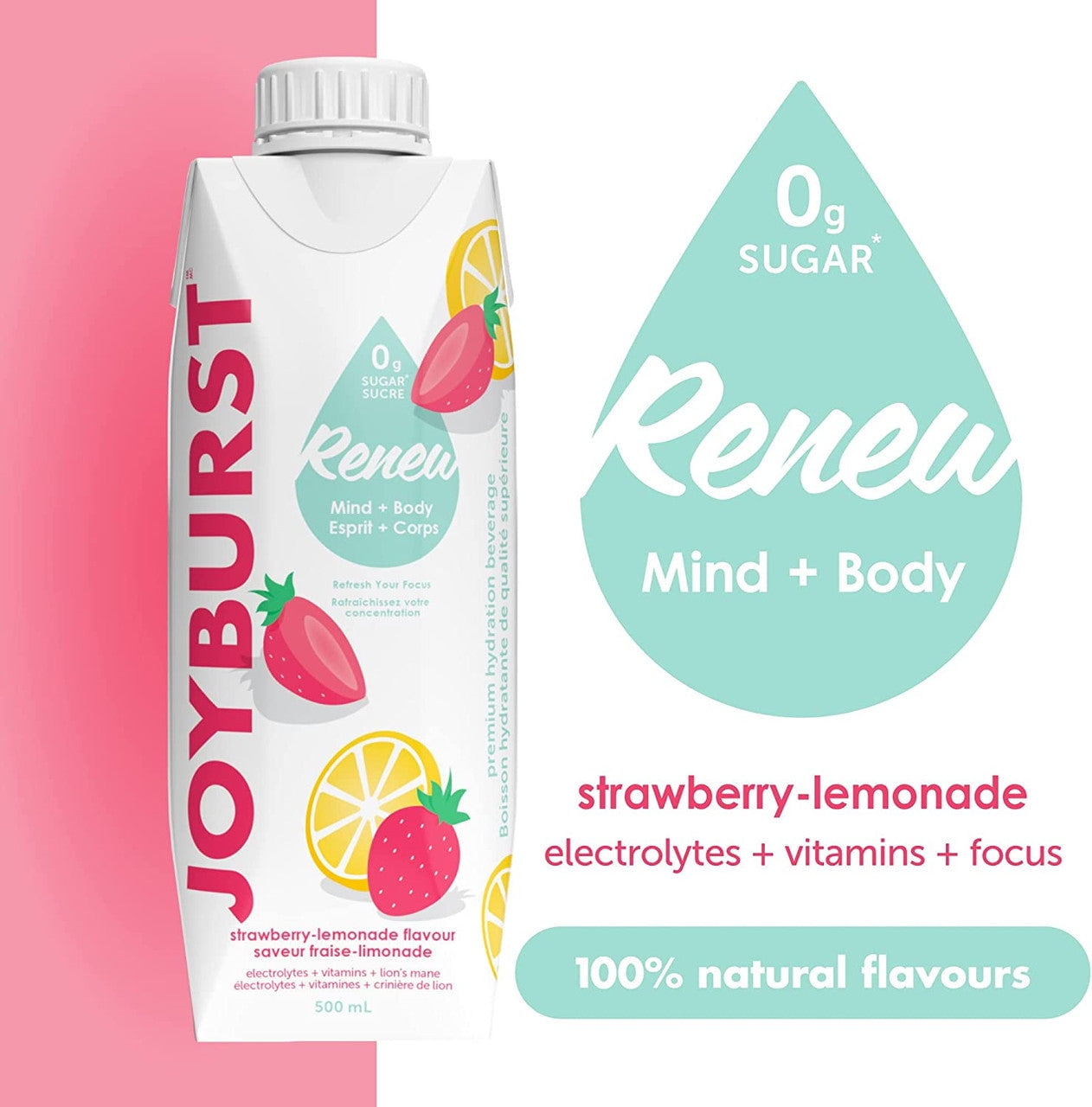 Joyburst Renew Premium Hydration Beverage, Variety Pack, 18 x 500mL/17.5 oz