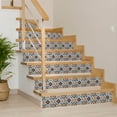 thumbnail image 6 of Mi Alma Floral Blue Red Yellow Tile Stickers - Removable Vinyl 4x4, 24 pcs, 6 of 14