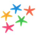 thumbnail image 3 of 5-piece Aquarium Artificial Starfish Polyresin Seastars Simulation Ornament, 3 of 5