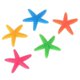 thumbnail image 3 of 5-piece Aquarium Artificial Starfish Polyresin Seastars Simulation Ornament, 3 of 5