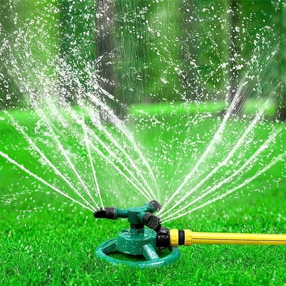 Automatic 360 Degree Rotating Garden Sprinkler with Dual Spray Modes for Large Area Lawn Irrigation and Yard Watering System