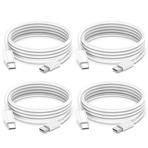 4PCS USB C to USB C 3.3FT Cable, 60W Type C Fast Charging Cable for Apple iPhone 17/16/15/Pro/Pro Max/Plus, iPad Pro, Air, MacBook Air, Samsung Galaxy S26/S25/S24/S23, Google Pixel 10/9/8/7, more