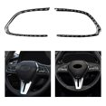 thumbnail image 3 of 2 embellecedores de cubierta de botón de volante de fibra de carbono para coche, de repuesto, apto para Q50 , embellecedor de Negro shamjiam Cubierta para el volante, 3 of 8