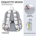 thumbnail image 5 of Cartoon Pug Dog Backpack for School,Cute School Bag,Schoolbag with Adjustable Shoulder Straps & Padded Back,13.4"x11"x4.7", 5 of 6