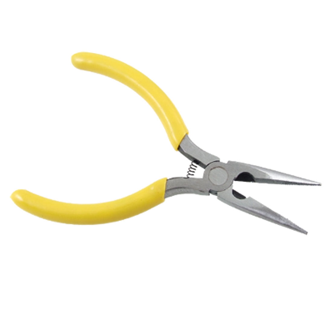 Slim Yellow Handle Long Nose Pliers Wire Cutting Tool by Unique-Bargains