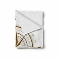 thumbnail image 2 of Compass Soft Flannel Fleece Blanket, Seamanship Brown Compass with Windrose and Detailed Angles Directions on the Ocean Print, Cozy Plush for Indoor and Outdoor Use, 50" x 60", Brown, by Ambesonne, 2 of 6