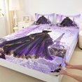 thumbnail image 3 of Homewish Dreamy Purple Dress Full Size Sheets, Romantic Valentines Day Bed Sheets, Paris Eiffel Tower Sheet Sets, Breathable Home Decor, 4 Pieces, 3 of 7