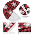 thumbnail image 2 of Coolnut 35.4" Winter Christmas Snowflake Christmas Tree Skirt, Soft Christmas Tree Mat Merry Xmas Tree Skirt Ornaments for Indoor Outdoor Farmhouse Holiday Party Decoration, 2 of 6