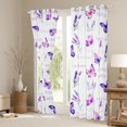 thumbnail image 3 of Manfei Cute Flower Curtains Pack of 2 (42x84 Each),Country Floral Butterfly Curtains Blackout,Pink Purple Ombre Bedroom Curtains For Kids,Breathable Home Decor, 3 of 6