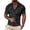 A-Dark Gray1142, variant on Bibifish Mens Polo Shirts Short Sleeve Quarter Zip Geometric Line Pattern Casual Shirts Classic Fit Tops