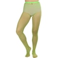 thumbnail image 4 of ToBeInStyle Women's Sexy Fishnet Pantyhose Sheers Hosiery - Neon Green - One Size Plus, 4 of 5
