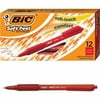 (2 pack) (2 Pack) BIC Soft Feel Retractable Ball Pen, Medium Point (1.0 mm), Red, 12-Count