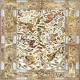 thumbnail image 1 of Ahgly Company Machine Washable Indoor Square Traditional Gold Area Rugs, 6' Square, 1 of 7