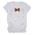 thumbnail image 3 of Halloween Ghost Shirts for Women Casual Short-Sleeved Ghost Print T-Shirt Retro Fall Spooky Season Tees Tops, 3 of 5