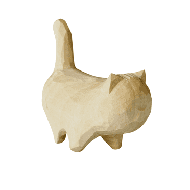 DIY Wooden Cat Figurine – Paint-Your-Own Craft Kit for Creative Home Décor
