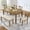 Oak, variant on BSHTI 58.5" Acacia Wood & MDF 6-Piece Dining Table Set with X-Back Upholstered Chairs and Bench for Kitchen Dining Room(Oak)