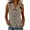 Brown, variant on Workout Tops for Women Sleeveless Collared Circle Tops - Pleated Detail for Boho Navy S