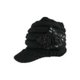 thumbnail image 1 of Gorro de lana Qarigey a la moda con protectores para los oídos negro, 1 of 6