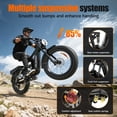 thumbnail image 4 of Helokeep 26" Fat Tire Class 3 Electric Bike for Adults, 750W Motor 28MPH, 48V 25Ah Removable Battery, UL2849 Certified-Black, 4 of 11