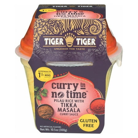 (2 Pack) World Finer Foods Tiger Tiger Curry in No Time Pilau Rice, 10.5