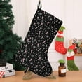 thumbnail image 4 of Christmas Stockings Black Candy Cane and Snowflake Pattern 14.8 Inch, 4 of 5