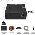 thumbnail image 3 of Real Flame Aegean 36" Square Steel Propane or Natural Gas Fire Pit Table in Black, 3 of 9