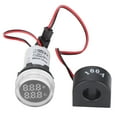 thumbnail image 1 of SHAR Current Signal Indicator Universal 2‑Display Round Lamp Light 60~500V AC AD101‑22VAMWhite, 1 of 9
