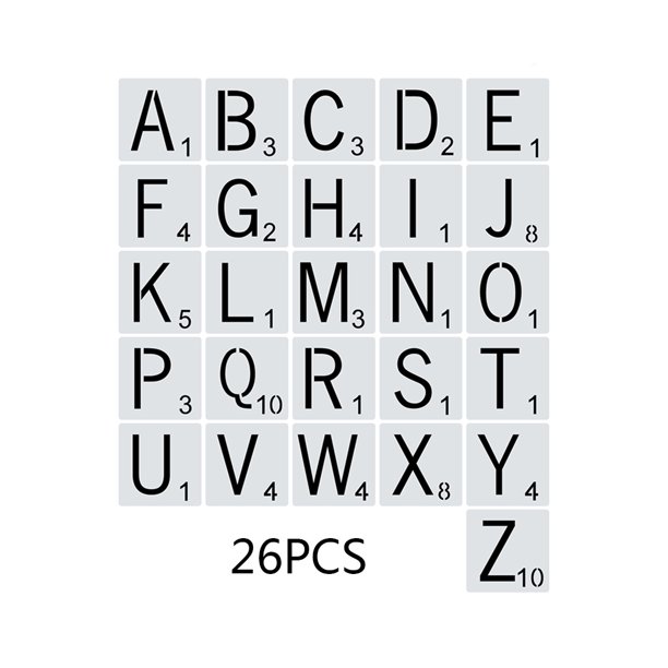 Feamos 26pcs Set Alphabet Letters Stencils Drawing Template Diy Painting Scrapbooking Walmart Com Walmart Com