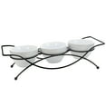 thumbnail image 5 of Gibson Elite Gracious Dining 4-Piece Serving Set with Metal Rack in White, 5 of 5