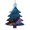 Christmas Tree Shape, variant on Raven Wolf Moon Moonlight Art Wooden Christmas Ornament Angel Shape,Xmas Tree Hanging Decoration 6 PCS