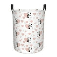 thumbnail image 6 of Lsque Heart Panda pattern Laundry Hamper Basket, Tall Woven Rope Hamper Basket for Clothes, Lightweight Storage Basket, Collapsible Waterproof-Small, 6 of 8