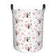thumbnail image 1 of Balery Heart Panda Cesta de ropa redonda con asas, impermeable, independiente, para ropa, juguetes, dormitorio y familia-Small, 1 of 6