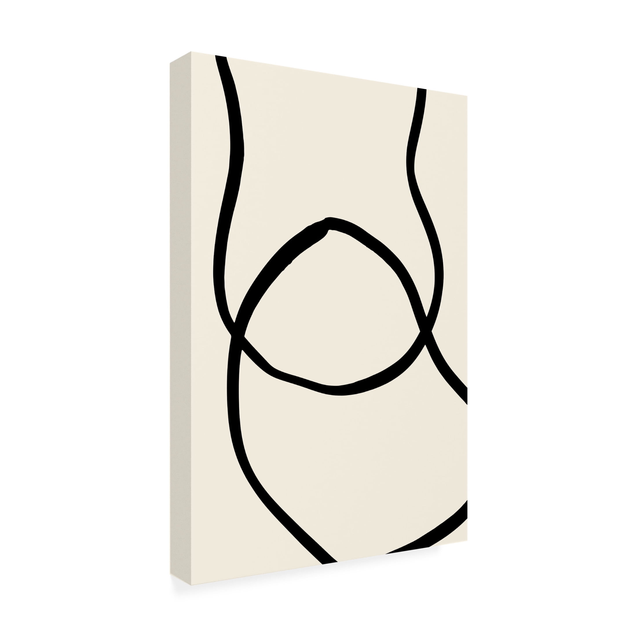 Canvas Wall Art - Pictufy Studio 'Black Lines 04' Wall Art for Living Room, Bedroom, or Office Décor by Trademark Fine Art - 12 x 19 Inches