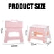 thumbnail image 4 of Banco pequeño plegable de plástico rosa para baño, taburete plegable portátil para exteriores para niños y adultos, silla pequeña, 4 of 6