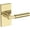 Gold, variant on Baldwin Pv.Rid.R.Cfr Riddling Privacy Door Lever Set - Brass