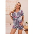thumbnail image 3 of Ekouaer Women's Maternity Nursing Pajamas Shorts Set Summer Nursing Sets Soft Labor Delivery PJS, 3 of 6