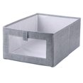 thumbnail image 1 of Panier de Rangement en Tissu Pliable Grand Bac de Rangement Cube de Rangement avec Fenêtre Transparente, 1 of 10