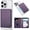 Dark Purple, variant on for Magsafe Wallet with 6 Card Holders, RFID Blocking [Clear ID Window] PU Leather Men Women Folio Magnetic Phone Wallet for iPhone 16/15/14/13/12/Plus/Pro/Pro Max Series, Dark Purple