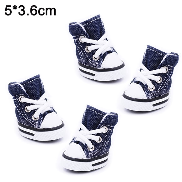 Chaussures pour Chien Quatre Saisons Sport Toile Espadrilles Chaudes Semelle Souple Chaussures pour Petit Chien